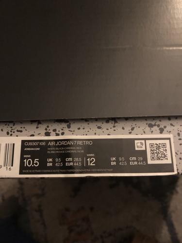 Size 10.5 - Jordan 7 Cardinal 2022 - Picture 6 of 6