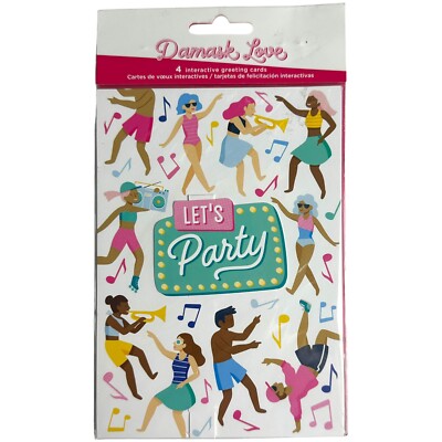 American Crafts 4 Interactive Greeting Cards Invites Encouragement NIP