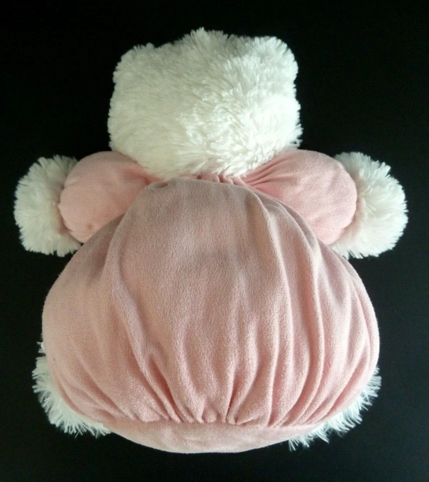 D1- DOUDOU BOULE KALOO POUPEE ESQUIMAU ROSE BLANC FOURRURE BALEINE 26cms TTBE - Image 3 of 3