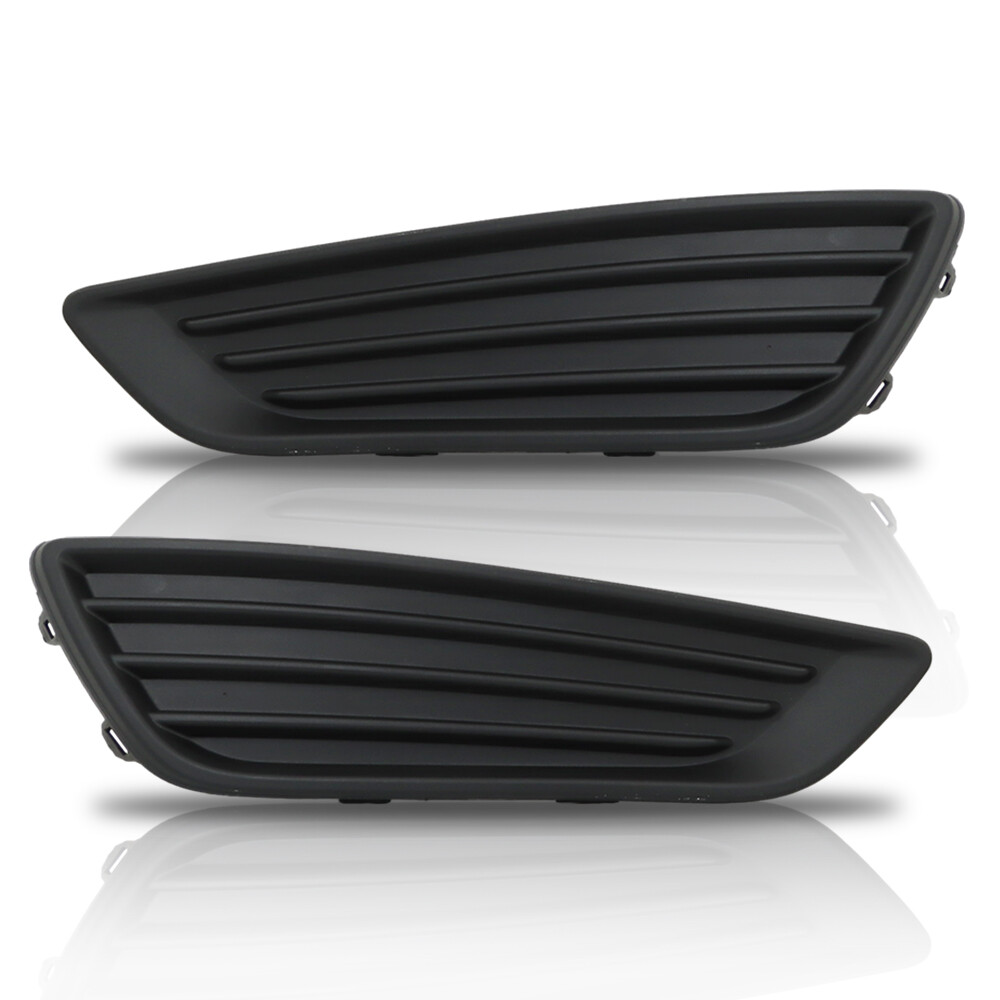 For Ford Focus 15-2018 Front Bumper Cover+Upper Grille w/Fog Light (Cover) Pair