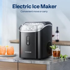 33Lbs/24H Nugget Countertop Ice Maker with Soft Chewable Ice with Self-Cleaning