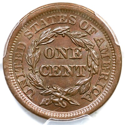 1854 N-14 R-2 PCGS MS 64 BN Braided Hair Large Cent Coin 1c | eBay