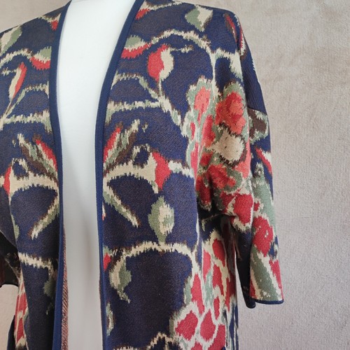 Peruvian Connection Womens Floral Print Open Front Cardigan Size Medium NWTS - Picture 3 of 16