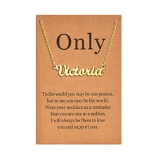 Personalized Name Necklace 18K Gold Plated Made With Victoria Nameplate Necklace