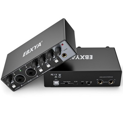 2x2 Audio Interface for Music Recording, 24-bit/192kHz USB for PC/Mac, Guitar, P