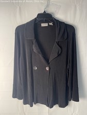 Gently Loved Chico's Travelers Women's Black Blazer, Sz. 2 US L 12 