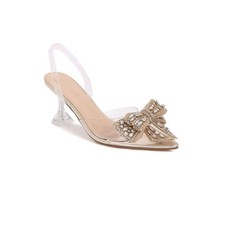 Women's Nina Crystal Bow Heels Gold
