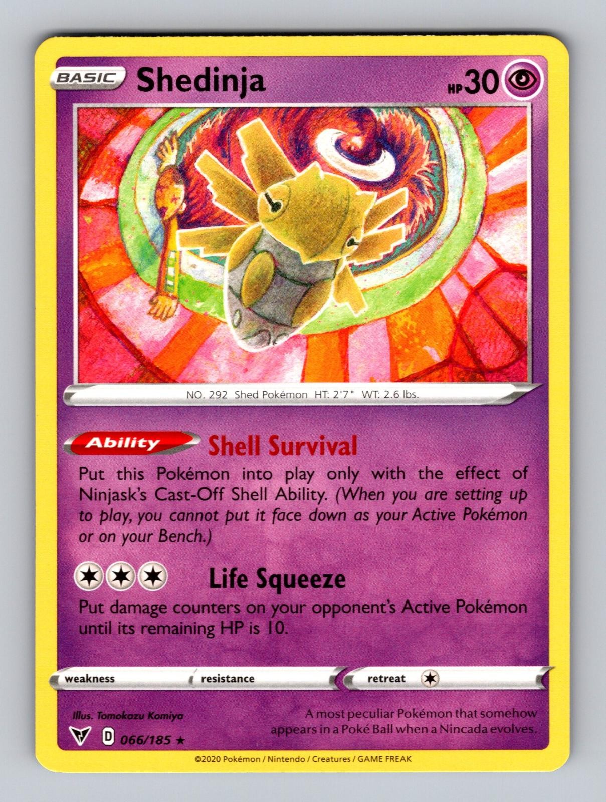 Shedinja 066/185 Rare Vivid Voltage Pokemon Near Mint
