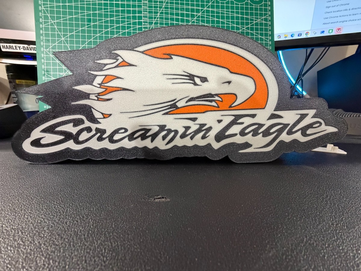 Harley Davidson Screaming Eagle LED Lighted Sign – Classic Eagle