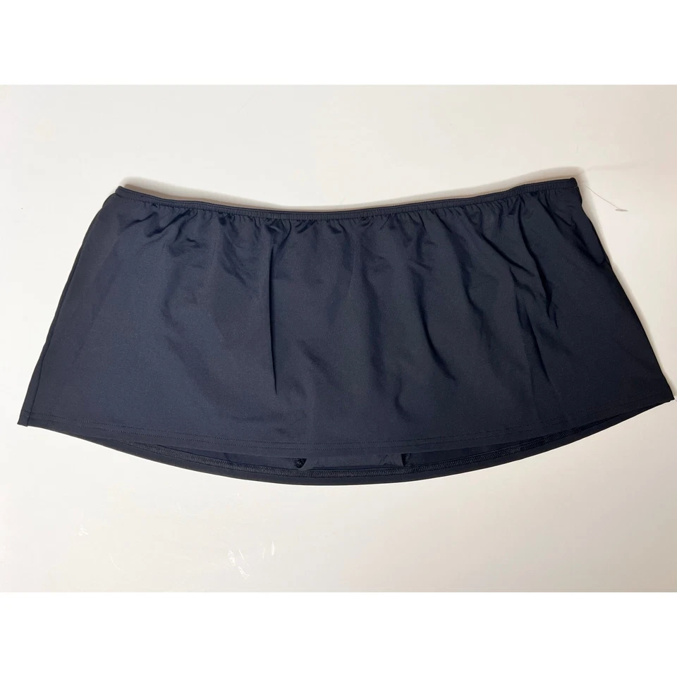 NWT Calvin Klein Swim Skirt Bottom Mid Rise Elastic Waist Black Women's Large - Image 2 of 4