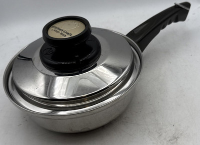 Kitchen Craft West Bend Skillet Pan Stainless Steel with Vented Lid 1 Quart