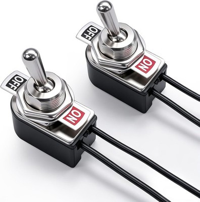 2 Position Latching ON Off Toggle Switch SPST 6A 125V AC 10A 12V DC Rocker Arm