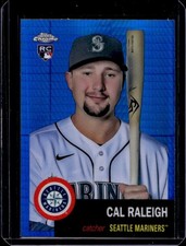 2022 Topps Chrome Platinum Cal Raleigh RC Blue Prism Refractor #237 Mariners
