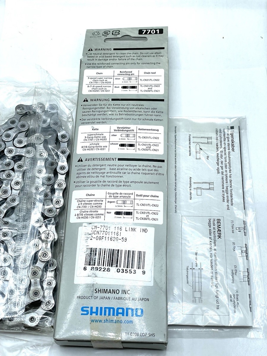 Shimano Cn-7701 Chain Dura Ace XTR 9 Speed 116l for sale