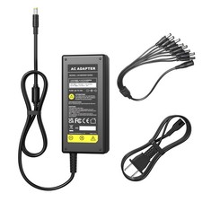 DC 12V 5A Power Supply Adapter with 8 Splitter Power Cable for Security Camera C