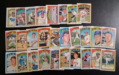 1972 Topps Baseball Lot - 28 Different High Numbers - Between #527 and #641