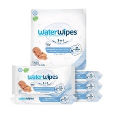 WaterWipes Sensitive Newborn Baby Wipes 300 Count 5 Packs 99.9 Water Unscented