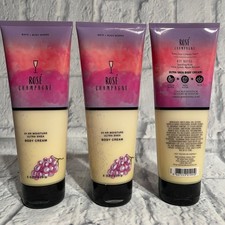 3 Bath  Body Works Rose Champagne 24 HR Moisture Ultra Shea Body Cream 8 OZ