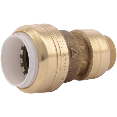 Sharkbite 1/2 Inch Pvc Brass Transition Coupling Push To Connect Fitting