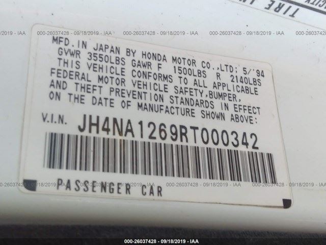 1994 ACURA NSX RIGHT PASSENGER DOOR SILL PLATE NUMBERED SKID SCRATCHES
