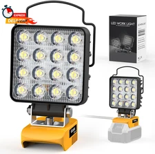 Ecarke 20V Cordless LED Work Light Compatible with Dewalt Batteries: 70W 7000LM 