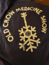 Old Crow Medicine Show Medium Blue Long Sleeve T Shirt New 