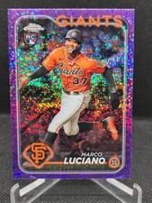 Marco Luciano RC 2024 Topps Chrome Purple Speckle #210 Numbered #179 Off 299 