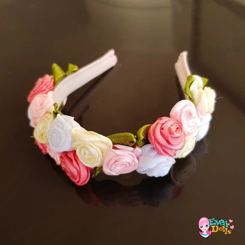 Flower crown for Little Darling doll D. Effner, accessories for 13" Doll