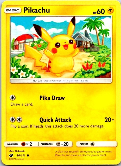 Pikachu Crimson Invasion #30 Common Shibuzoh. NM Pokemon Card