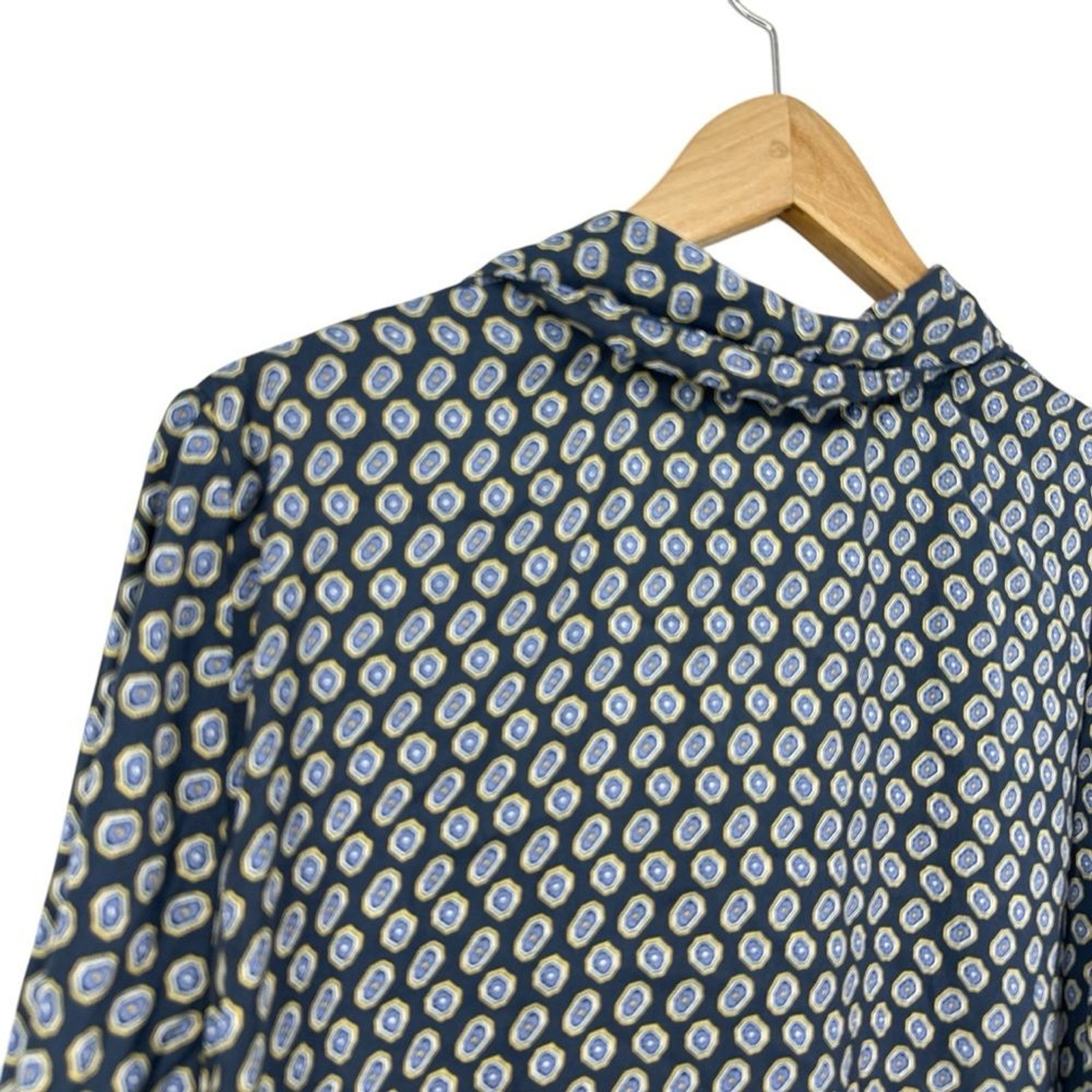 Something Navy Button-Down Blouse Size Medium - image 8