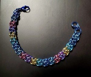 Colorful Vipera Berus Bracelet In Niobium