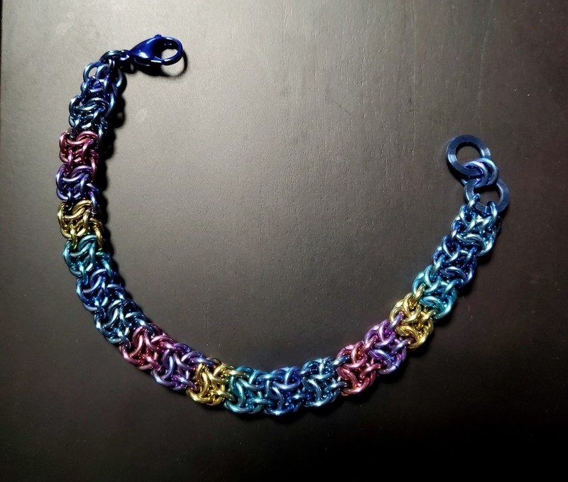 Colorful Vipera Berus Bracelet In Niobium