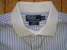 POLO RALPH LAUREN MEN'S REGENT DRESS SHIRT SIZE 16 1/2  34-35 HARDLY WORN 