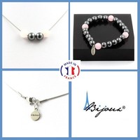 A Bijoux Parure Armband Halskette Mit Perlen Rosenquarz