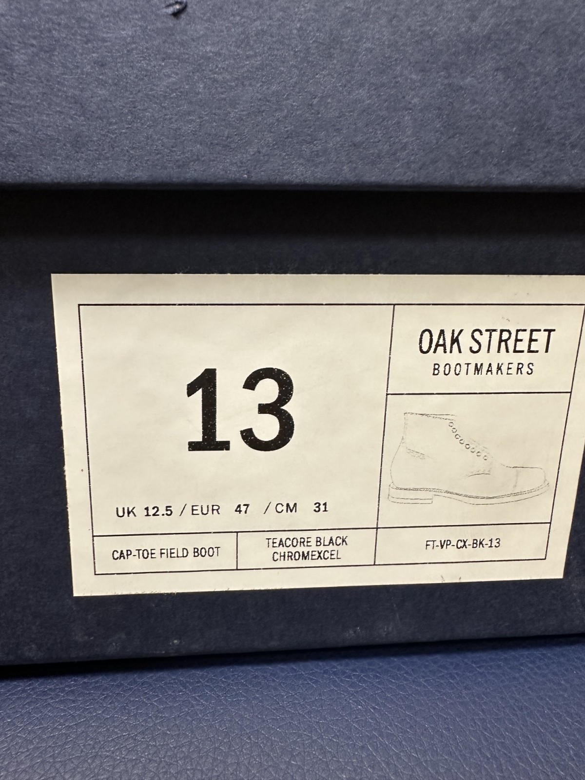 Oak Street Bootmakers Men's Cap Toe Field Boots Black Size 13D | eBay