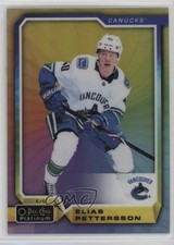 2018-19 O-Pee-Chee Platinum Rainbow Color Wheel Elias Pettersson #PV-8 f0l