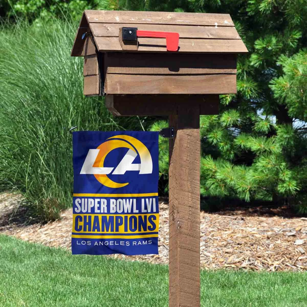 Los Angeles Rams Super Bowl LVI Garden Flag Double Sided