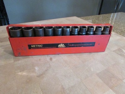MAC TOOLS VDP6 1/2'' DRIVE METRIC 6PT DEEP IMPACT SOCKET SET 10-24MM - USA