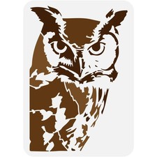Eulen-Muster-Schablone Kunststoff zum Malen Bastelvorlage