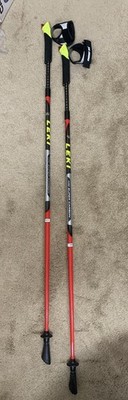 LEKI Nordic Walking Speed Pacer HM Carbon Trekking Poles Red 105-115cm