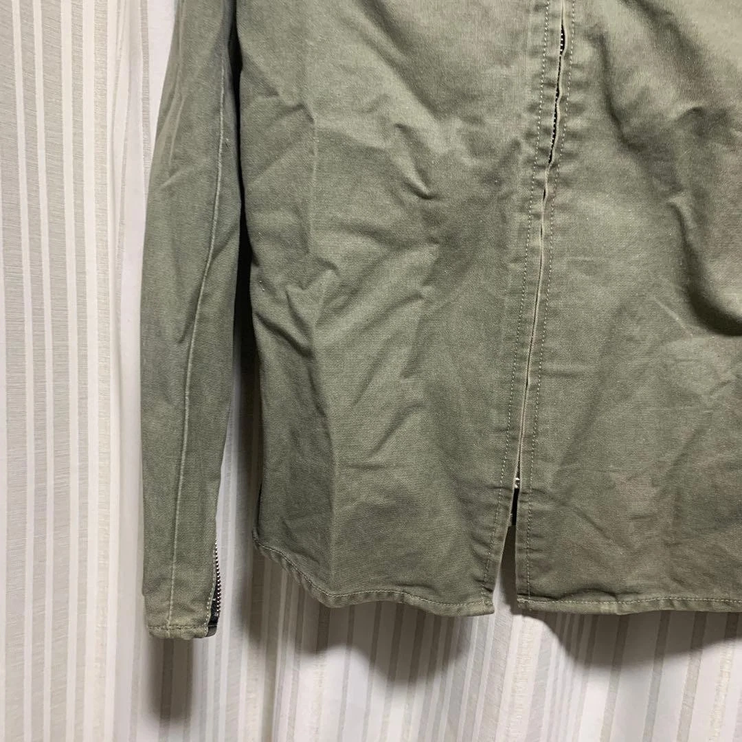 Chaqueta de cuero Schott combinación de un solo jinete M con desgaste y manchas