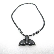 Women's Jewelry Black Necklace Hematite Beads None Magnetic