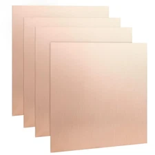 4Pcs Pure Copper Sheet 6 x 6 Inch 24 Gauge/0.5mm Metal Copper Plate Film Atta...