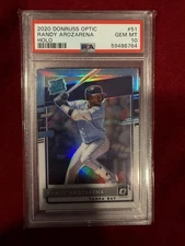 2020 Panini Donruss Optic Rated Rookies Randy Arozarena Holo (RC) PSA 10 