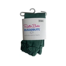 Ruffle Butts Infant Footless Tights Spruce Green Size 0-6 Months New