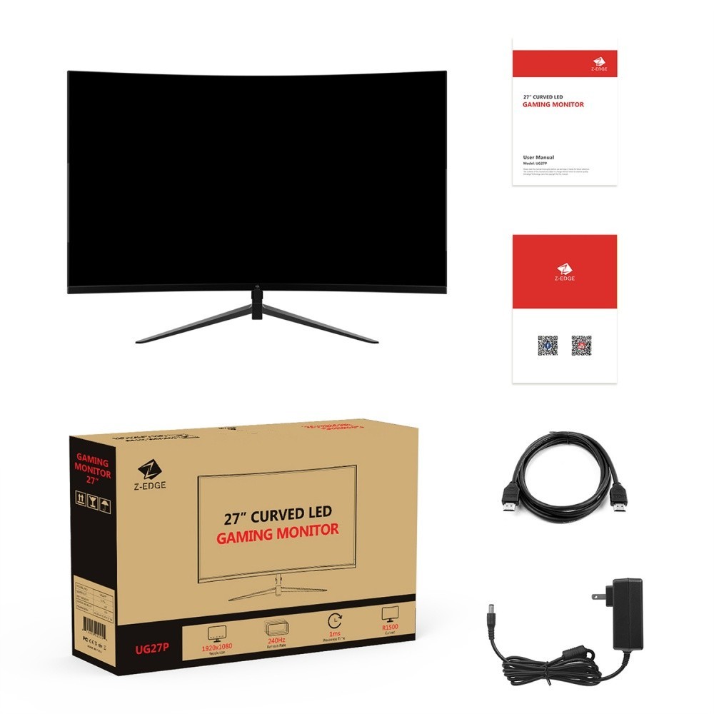 Monitor Gaming Curvo Z-EDGE UG27P 27" 1080P FHD 240Hz 1ms, HDMI + DP, FreeSync, imagen 9