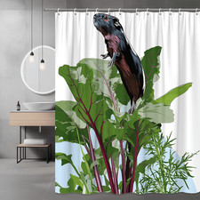Guinea Pig on Greens Shower Curtain Graphic Print