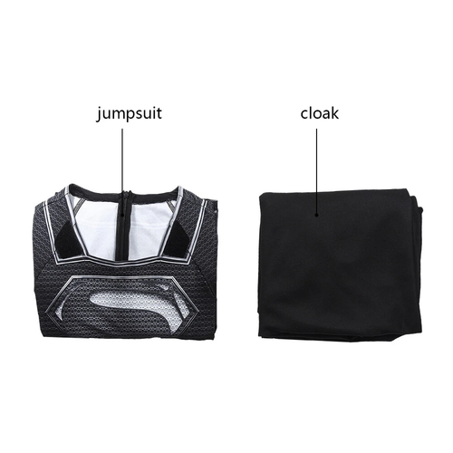 Justice League Superman Cosplay Kostüm Clark Kent schwarzer Anzug dehnbarer Body - Bild 10 von 14