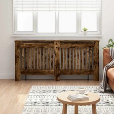 WALPLUS Radiator Cover Smoked Oak 172x19x81.5 cm Engineered Wood Modern Cover