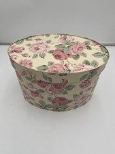 Vintage Oval Hat Box, Oval Floral